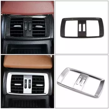 Для BMW X3 F25 X4 F26 2011-2017 ABS Chrome задняя часть автомобиля кондиционер вентиляционное отверстие рамка крышка отделка наклейка интерьер серебряный