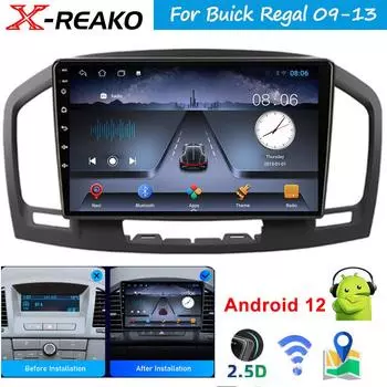 Для Buick Regal Opel Insignia1 09-13 2din Android 12.0Автомобильный Радио Мультимедиа Видео Плеер GPS Навигация Carplay головное устройство 1GB+32GB carplay