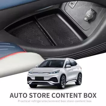 для BYD Atto 3 Центральная консоль Нижний уровень ящик для хранения Автомобильный центральный лоток TPE Органайзер Аксессуары Уборка