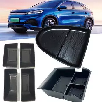 Для BYD Atto 3 EV Yuan Plus 2022 2023 внутренний органайзер, ящик для хранения, лоток, боковая дверная ручка, подлокотник, центральное управление, хранилище Under Console