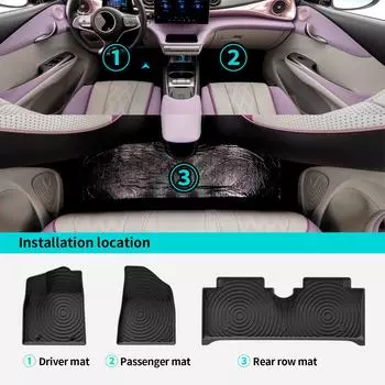 для BYD Dolphin TPE 3D автомобильные коврики в пол, подкладка для багажника, коврик для ног, без запаха, комплект для подноса, ЧЕРНЫЙ