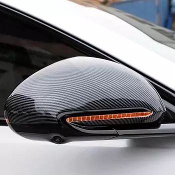 Для Byd Seal 2023 2024 автомобиля черная боковая дверь зеркало заднего вида крышка накладки защитная наклейка авто ABS углеродное волокно ABS Carbon