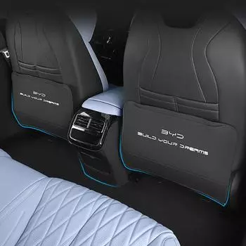 Для BYD Seal DMI EV Car PU Leather Anti Kick Mat Pad Car Anti Kick Protector Mats Аксессуары для защиты спинки сиденья