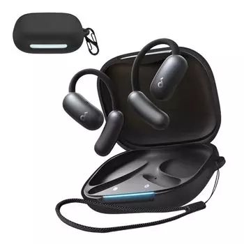 Для чехла Anker Soundcore AeroFit 2 Чехол оснащен крючком для предотвращения попадания мягкого силикагеля в спортивный прохладный шок тонкий мягкий чехол для защиты от падений чёрный