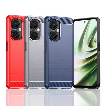 Для чехла OnePlus Nord CE 3 Lite Чехол для OnePlus Nord CE3 Lite Силиконовый чехол из углеродного волокна для OnePlus Nord CE 3 Lite Чехол OnePlusNordCE3Lite5G чёрный