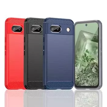 Для Чехол Google Pixel 8A Чехол для Google Pixel 8A Бампер Силиконовый Чехол из Карбонового Волокна Для Google Pixel 8A 7A 6A 8 7 6 Pro Чехол For Google Pixel 8A чёрный