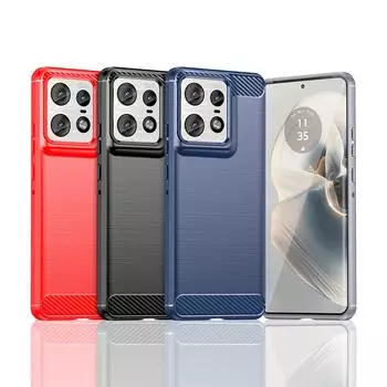 Для Чехол Motorola Edge 50 Pro Чехол для Moto Edge 50 Pro Противоударный силиконовый чехол из углеродного волокна для Moto Edge 50 Pro Чехол For Moto Edge 50 Pro чёрный