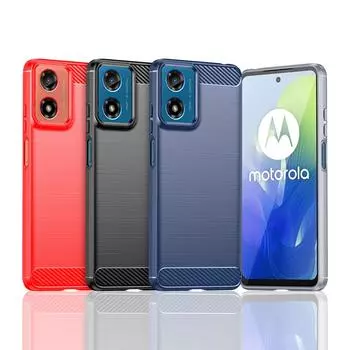 Для Чехол Motorola Moto G24 Чехол Для Moto G24 G04 G04S Бампер Противоударный Мягкий Силиконовый Карбоновый Задний Чехол Для Moto G24 Чехол For Moto G24 чёрный