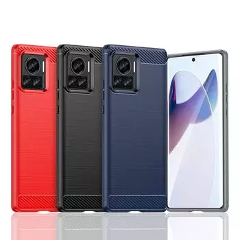 Для Чехол Motorola Moto X30 Pro Чехол Для Moto X30 S30 Edge 30 Pro 30 Lite Силиконовый Карбоновый Задний Чехол Для Moto X30 Pro Чехол For Moto X30 Pro чёрный
