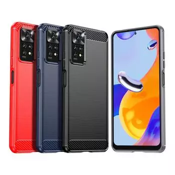 Для Чехол Redmi Note 12 Pro 4G Чехол Для Redmi Note 12 Pro 4G Бампер Силиконовый Чехол Из Углеродного Волокна Для Redmi Note 12 Pro 4G Global Note12 Pro 4G Global чёрный