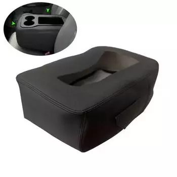 Для Chevrolet Silverado Tahoe GMC Sierra 2007-2013, мягкая кожа, подлокотник для центральной консоли автомобиля, накладка на сиденье, кожный чехол, отделка чёрный