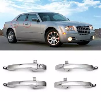 Для Chrysler 300C, передняя дверь автомобиля, задняя дверь, внешняя ручка, хромированная 2005-2010 2009 Dodge Magnum 2005 2006 2007 2008 Charge Front left