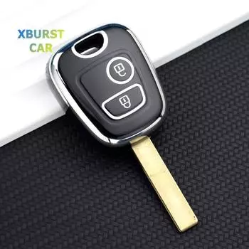 Для Citroen C1 C4 Для Peugeot 106 107 206 207 306 307 406 407 Защитная крышка для автомобильного брелока TPU Аксессуары