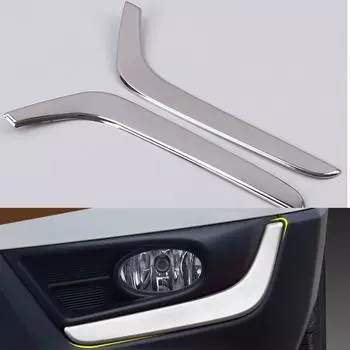 Для CR-V CRV 2017 2018 2019 2 шт./лот автомобильный Стайлинг хромированный серебристый передний противотуманный фонарь накладка
