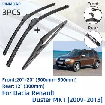 Для Dacia Renault Duster MK1 2009-2013 передние и задние щетки стеклоочистителя резак аксессуары J Hook 2009 2010 2011 2012 2013