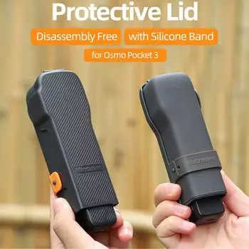 Для DJI Osmo Pocket 3 защитный чехол для объектива камеры защитный экран откидная крышка противопадающий чехол быстросъемный чехол аксессуары чёрный