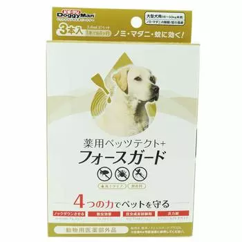 для Doggyman Medicated Pets Tect Force Guard для больших 3 флакона [квази-лекарства для животных] + собаки,