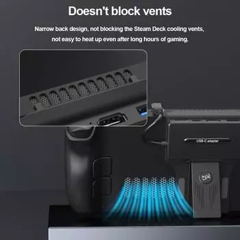 Для док-станции Steam Deck 5-в-1, держатель док-станции USB C на 4K@60 Гц, совместимый с HDMI, USB3.0, 10 Гбит/с, подставка для зарядки, 100 Вт PD3.0