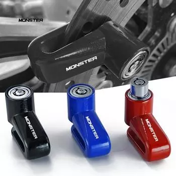 Для DUCATI Monster 796 Hypermotard Monster 696 695 Аксессуары для мотоциклов Замок Безопасность Защита от кражи Замок дискового тормоза чёрный
