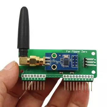Для Flipper Zero Cc1101 Модификация Модуль Subghz Модуль 433 МГц С Антенной SMA Беспроводной Модуль Приемопередатчика зелёный