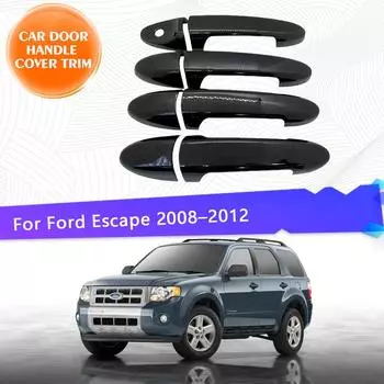 Для Ford Escape Mercury Mariner 2008 ~ 2012, накладка на дверную ручку автомобиля, устойчивый к царапинам хромированный Стайлинг, автомобильные аксессуары 2009 Silver Set