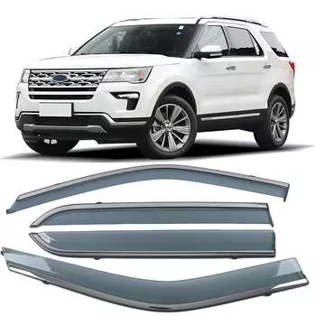 Для Ford Explorer 2013 2014 2015 2016 2017 2018 пластиковый внешний козырек вентиляционные шторы оконный солнцезащитный дефлектор от дождя