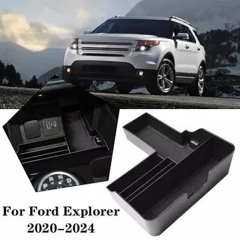 для FORD Explorer 20-24 Авто Центральная консоль Лоток для хранения Подлокотник для салона автомобиля Ящик для хранения Аксессуары для автомобильной отделки Инструменты чёрный