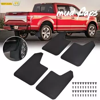 Для Ford F-Series F-150 F-250 F-350 F-450 F-600 F-650 F-750 F150 F250 F350 F450 Брызговики Брызговики крыло 4pcs-set Black