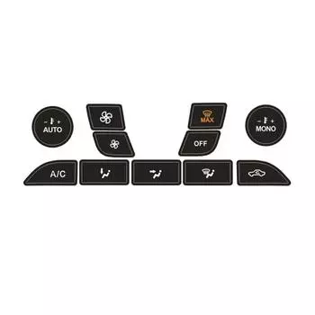 Для Ford Focus 1999-2005 кондиционер AC климат-контроль изношенная отслаивающаяся кнопка ремонт наклейки наклейки ПВХ автомобильные аксессуары серебряный