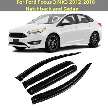 Для Ford Focus 3 MK3 2012 2013 2014 2015 2016 2017 оконный козырек от солнца и дождя дефлектор защита навесы укрытие внешние аксессуары