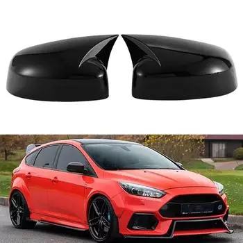 Для Ford Focus MK3 2012 2013 2014 2016 2017 2018 крышка бокового зеркала заднего вида крышка крыла бычий рог наружная дверь чехол заднего вида отделка Bright black-Lavender