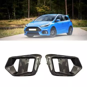 Для Ford Focus RS 2016-2018 Вид углеродного волокна АБС Рамка передней противотуманной фары Замена