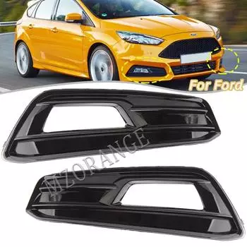 Для Ford Focus ST 2015-2018 передний бампер, противотуманная фара, решетка, противотуманные фары, крышки, рама, отверстие, автомобильные детали, аксессуары