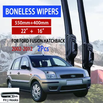Для Ford Fusion Hatchback 2002-2012 автомобильный стеклоочиститель U-образный мягкий резиновый бескаркасный без кронштейна автомобильные дворники 22 +16
