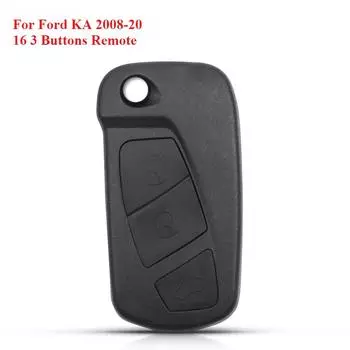 Для Ford KA 2008-2016 3 кнопки дистанционного складного ключа корпус держатель чехол для ключа автомобиля чехол брелок автомобильные аксессуары чёрный