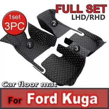 Для Ford Kuga MK2 2013 ~ 2019 2017 автомобильные коврики коврики панель подножки ковровое покрытие накидка подушечки для ног наклейка RHD BLACK BLUE