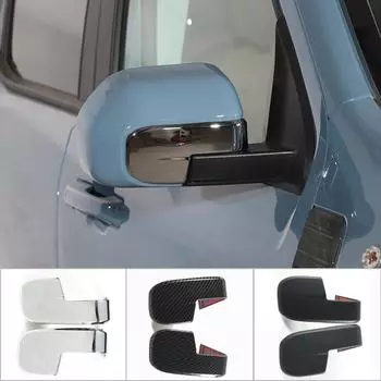 Для Ford Maverick 2022, боковое зеркало заднего вида, декоративная накладка, наклейка, ABS, серебристый, углеродное волокно, авто экстерьер серебряный
