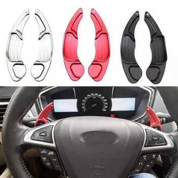 Для Ford Mondeo/Edge/Taurus/Lincoln 2 шт. алюминиевый руль, подрулевой рычаг переключения передач, удлинитель, Стайлинг автомобиля Lincoln red