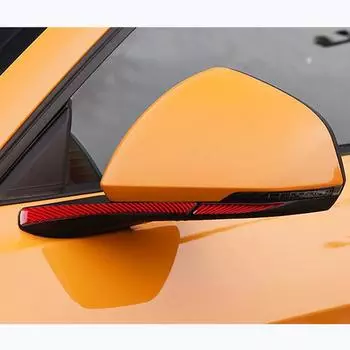 Для Ford Mustang 2015 - настоящее карбоновое волокно зеркало заднего вида отделка наклейки украшения внешние аксессуары для автомобиля углеродного волокна черного