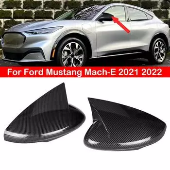 Для Ford Mustang Mach E Mach-E 2022 автомобильное боковое зеркало заднего вида, наклейка на крыло, наклейка на дверь, чехол заднего вида, карбоновая отделка Gloss Black