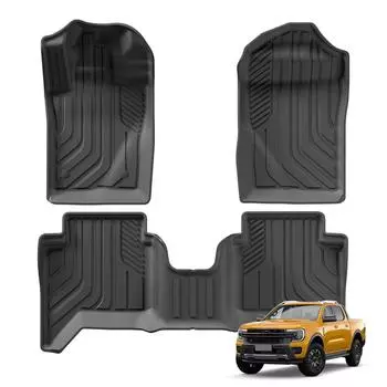 для Ford Ranger 2023 2024 TPE 3D автомобильные коврики для ног набор накладок 3 шт./компл. всепогодные автомобильные аксессуары Ranger LHD 3PCS