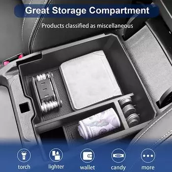 Для Ford Ranger Everest 2025 электрический ручной тормоз автомобильный подлокотник ящик для хранения поднос консоль органайзер держатель автомобильные аксессуары для интерьера чёрный