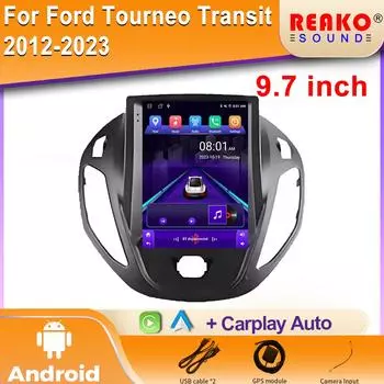 Для Ford Tourneo Transit 2012-2023 автомобильный радиоприемник Android Auto GPS навигация головное устройство мультимедиа видеоплеер 5G WIFI 2din DVD 4 core 2GB+32GB carplay