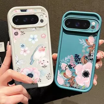Для Google Pixel 9 8 Pro Xl 8a противоударный силиконовый мягкий защитный чехол с рисунком бабочки и цветка для линз, однотонный матовый чехол для телефона с защитой от падения Google Pixel 9 чёрный