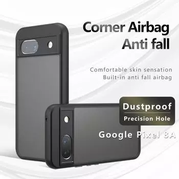Для Google Pixel 9 8a 8 7a Pro XL матовый прозрачный противоударный чехол TPU с защитой от отпечатков пальцев, устойчивый к падениям, не желтеющий защитный чехол на заднюю панель Pixel 7a прозрачный