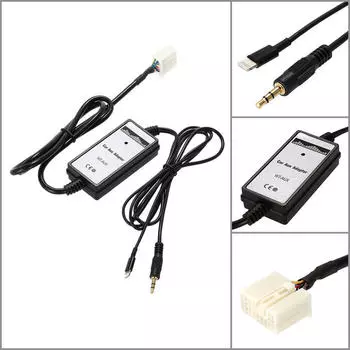 Для Honda Acura 6Pin автомобильный 3,5 мм Aux-вход аудио адаптер USB-интерфейс зарядки для iPhone5 6 6s 6plus чёрный