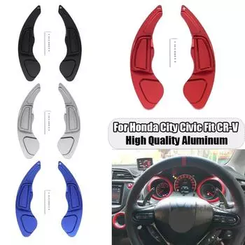 Для Honda City Civic Fit CR-V пара рулевое колесо Paddle Shift Extend Car Extension Shifter алюминиевый черный красный синий серебристый чёрный