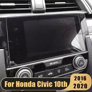 Для Honda Civic 10th 2016 2017 2018 автомобильная навигация закаленное стекло Защитная пленка для экрана сенсорного ЖК-дисплея Transparent film