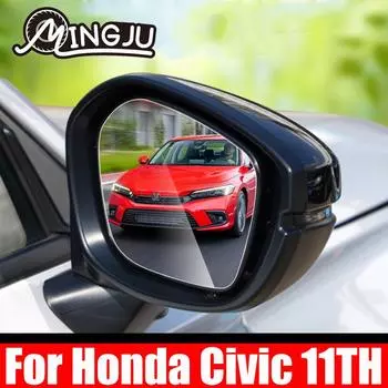 Для Honda Civic 11th 2022 2 шт. овальное зеркало заднего вида автомобиля водостойкая наклейка противотуманная антибликовая непромокаемая защитная