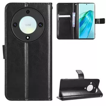 Для Honor Magic5 Lite Magic 5 Lite чехол-книжка-бумажник из искусственной кожи чехол для телефона For Honor Magic5 Lite чёрный